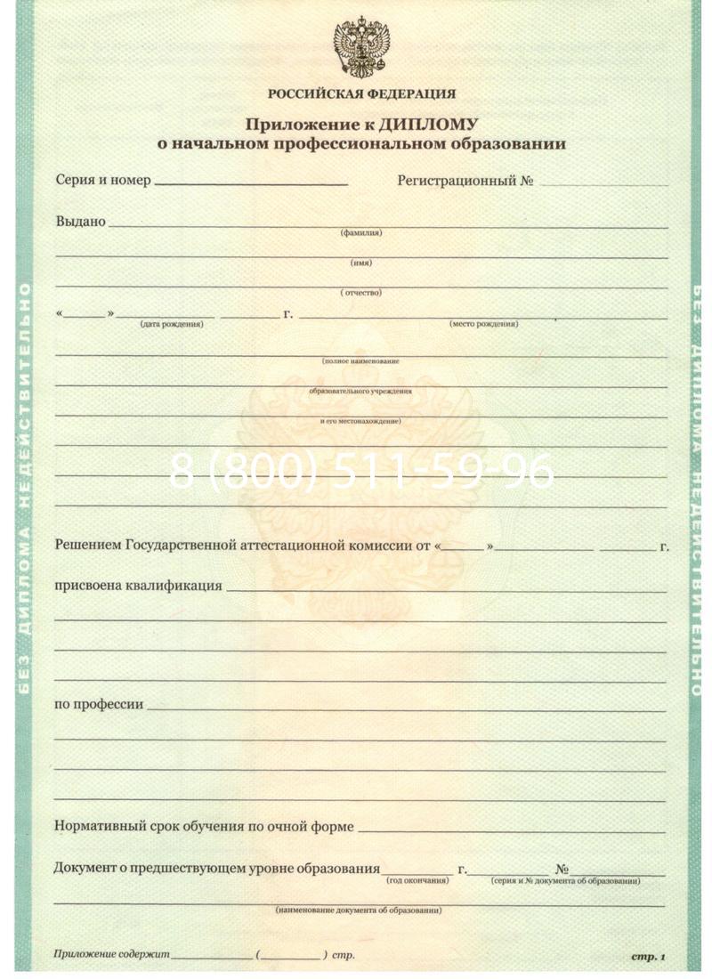 Заказать Диплом училища 2010 год в Рыбинске